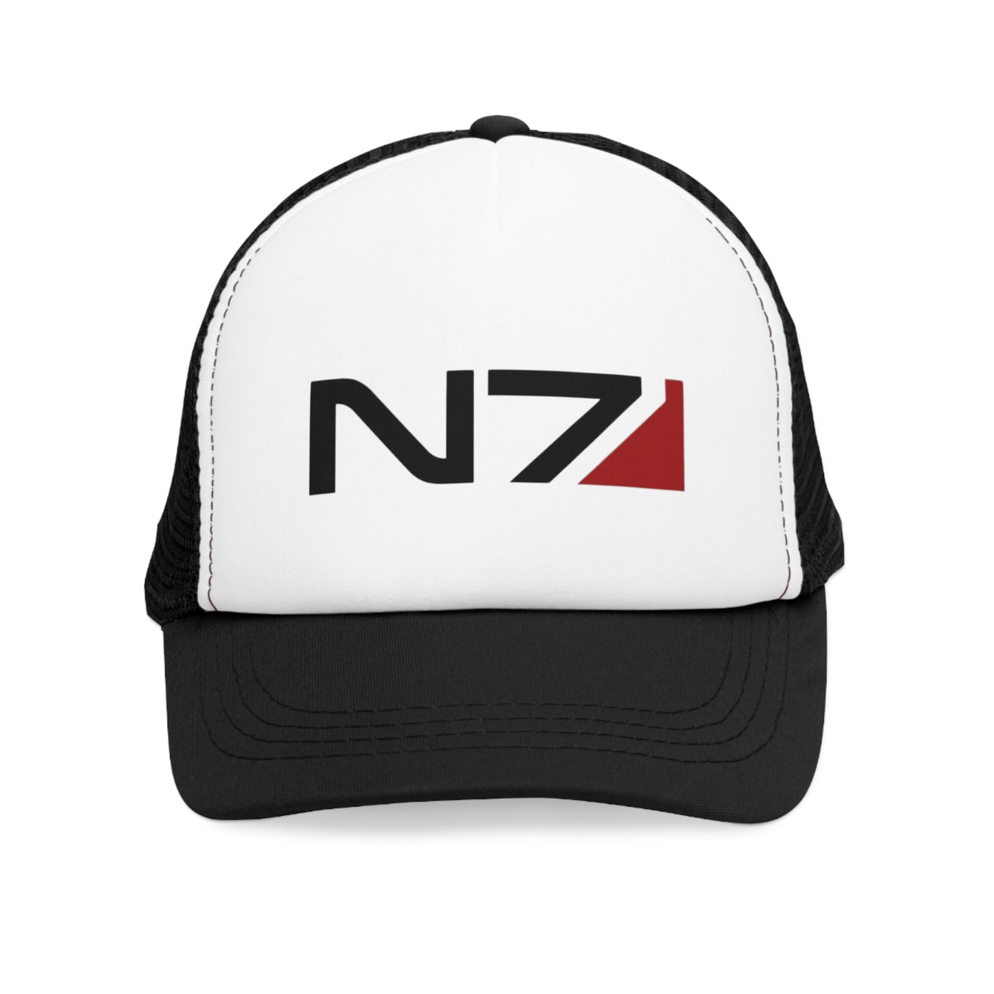 Mass Effect N7 Trucker Hat – Gaming Mesh Cap, Sci-Fi Cosplay Accessory, Video Game Fan Gift