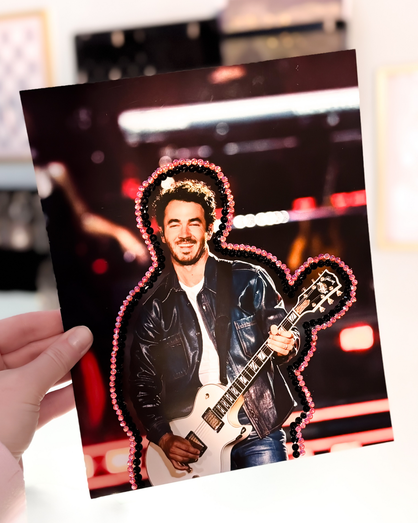 Kevin Jonas 8x10 Rhinestoned Print