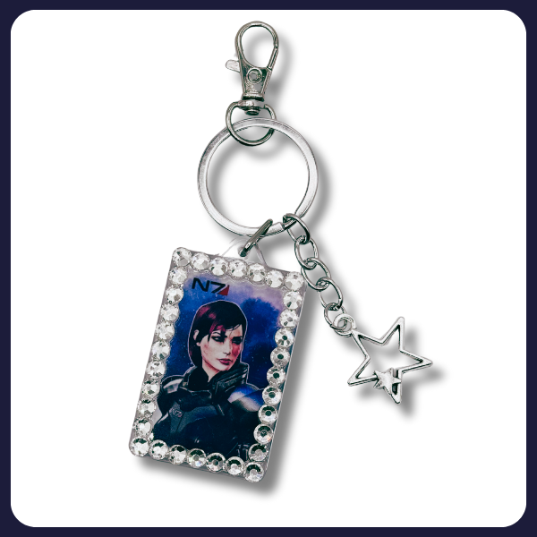 Commander Shepard Keychain – Mass Effect (Rhinestoned)