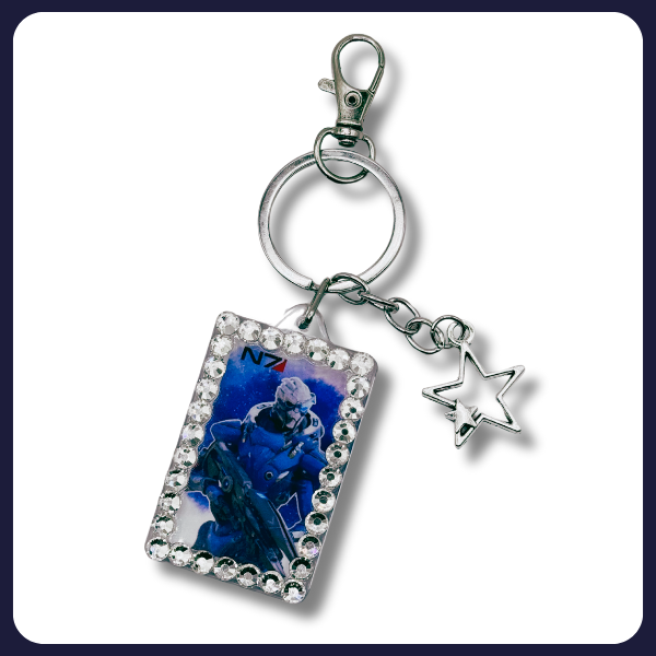 Garrus Keychain – Mass Effect (Rhinestoned)