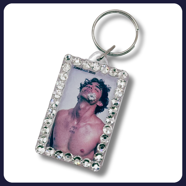 Joe w/ Flower JONASCON Keychain (rhinestoned)