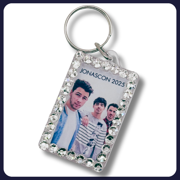 Rhinestoned JonasCon 2025 Trio Keychain (rhinestoned)