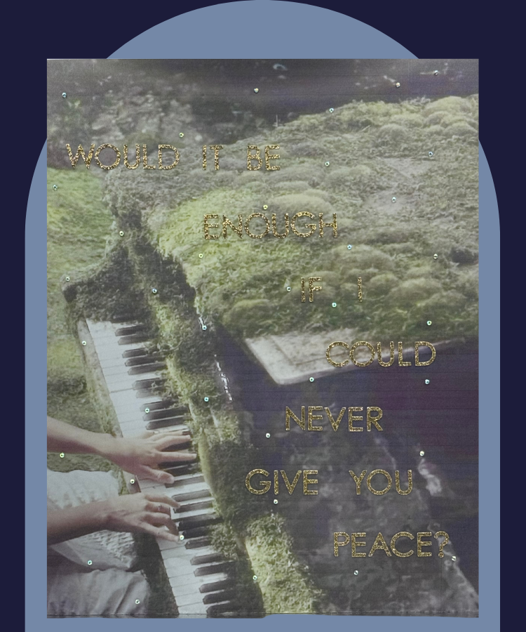 Would It Be Enough – Hand-Rhinestoned Lyric Print (8x10)