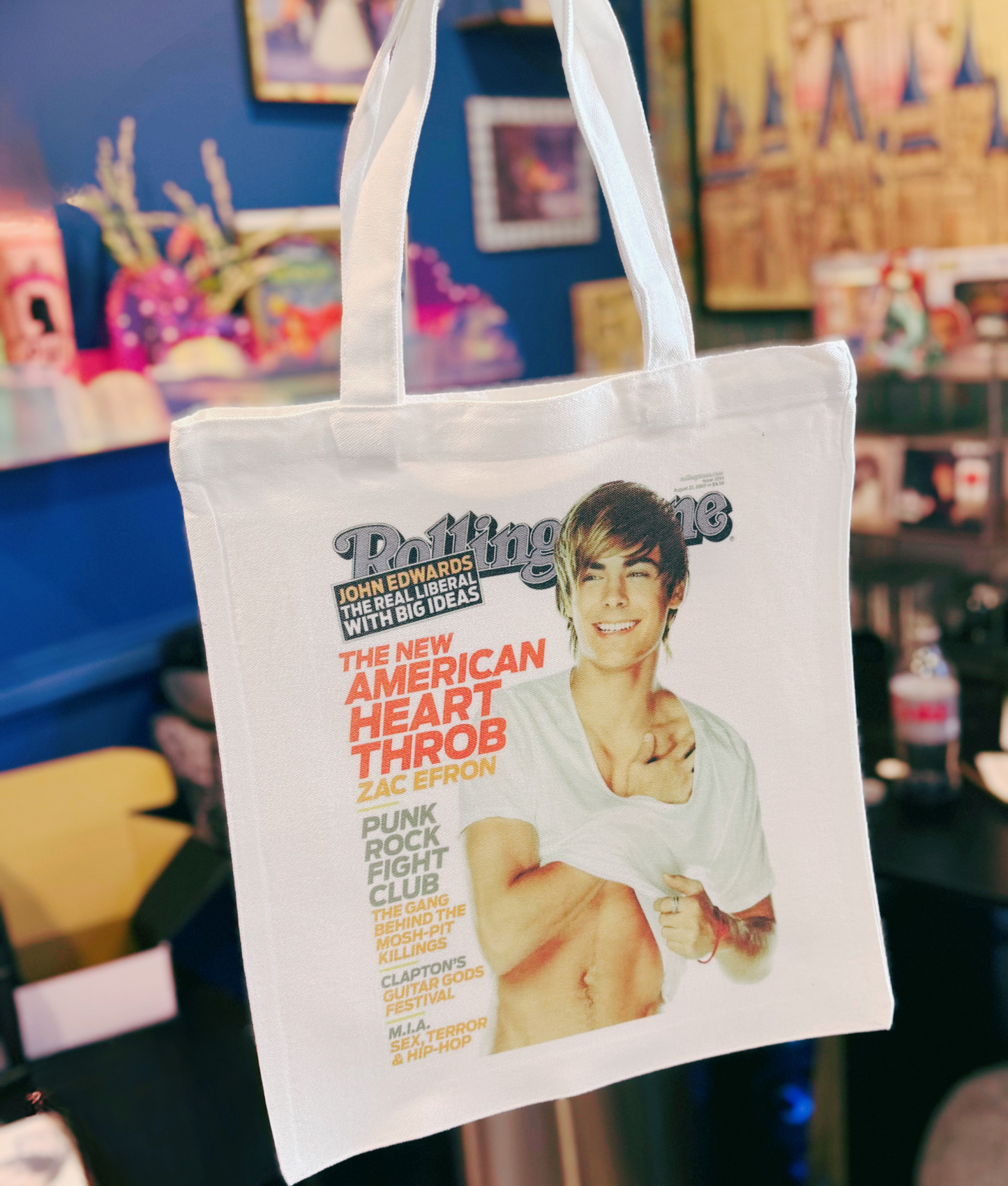 Zac Efron Rolling Stone Magazine Tote Bag