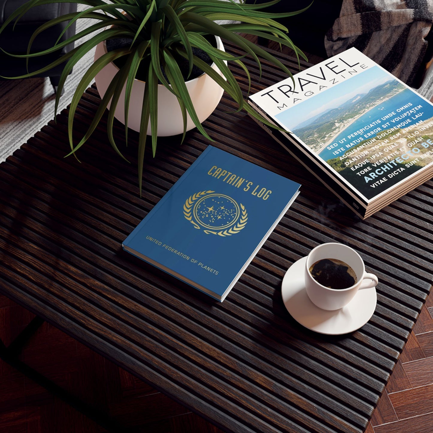 Captain’s Log Journal – United Federation of Planets Notebook, Sci-Fi Planner, Star Journal with Ruled, Graph, or Blank Pages