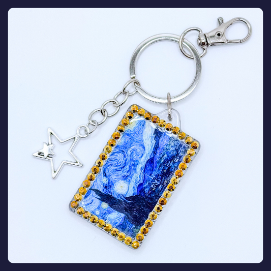 Van Gogh’s "The Starry Night" Keychain – 1889