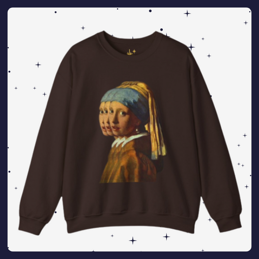 Girl with the Glitch - Vintage Art Sweatshirt