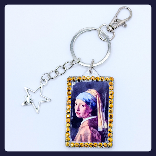 "Girl with a Pearl Earring" Keychain – Johannes Vermeer, 1665