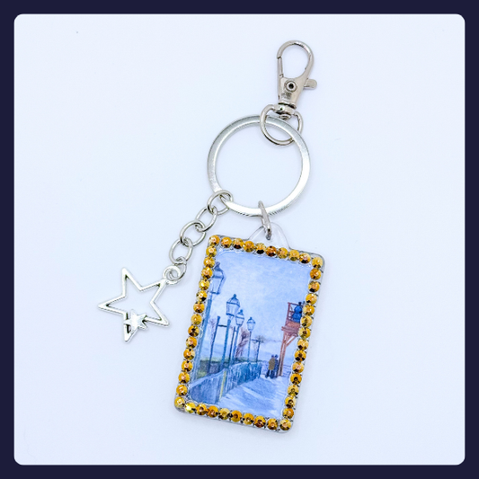 Van Gogh’s "Terrace and Observation Deck at the Moulin de Blute-Fin" Keychain – 1886