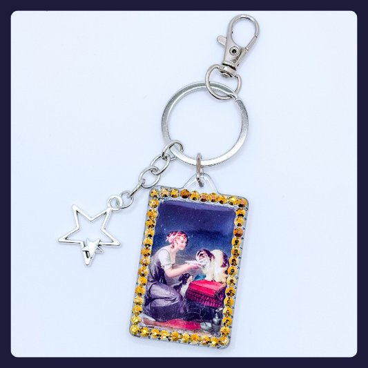 "The Cat’s Lunch" Keychain – Marguerite Gérard, 18th Century