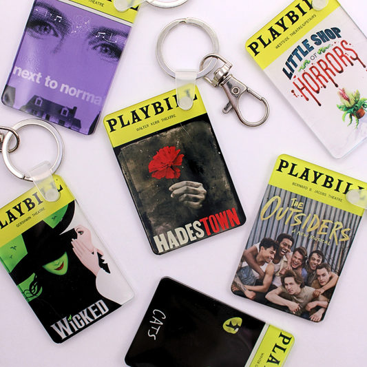 Custom Theater Keychain – Personalized Playbill-Inspired Acrylic Charm