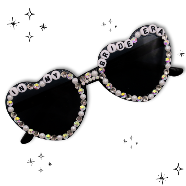 In My Bride Era Rhinestone Heart Sunglasses | Bachelorette