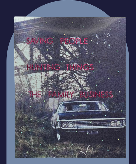 Saving People, Hunting Things – Supernatural-Inspired Rhinestoned Print (8x10)