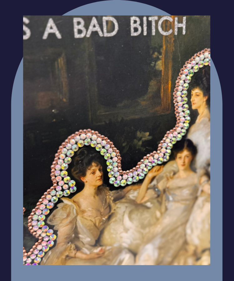 "Oh Look, It's a Bad Bitch" Rhinestoned Renaissance Print (8x10)